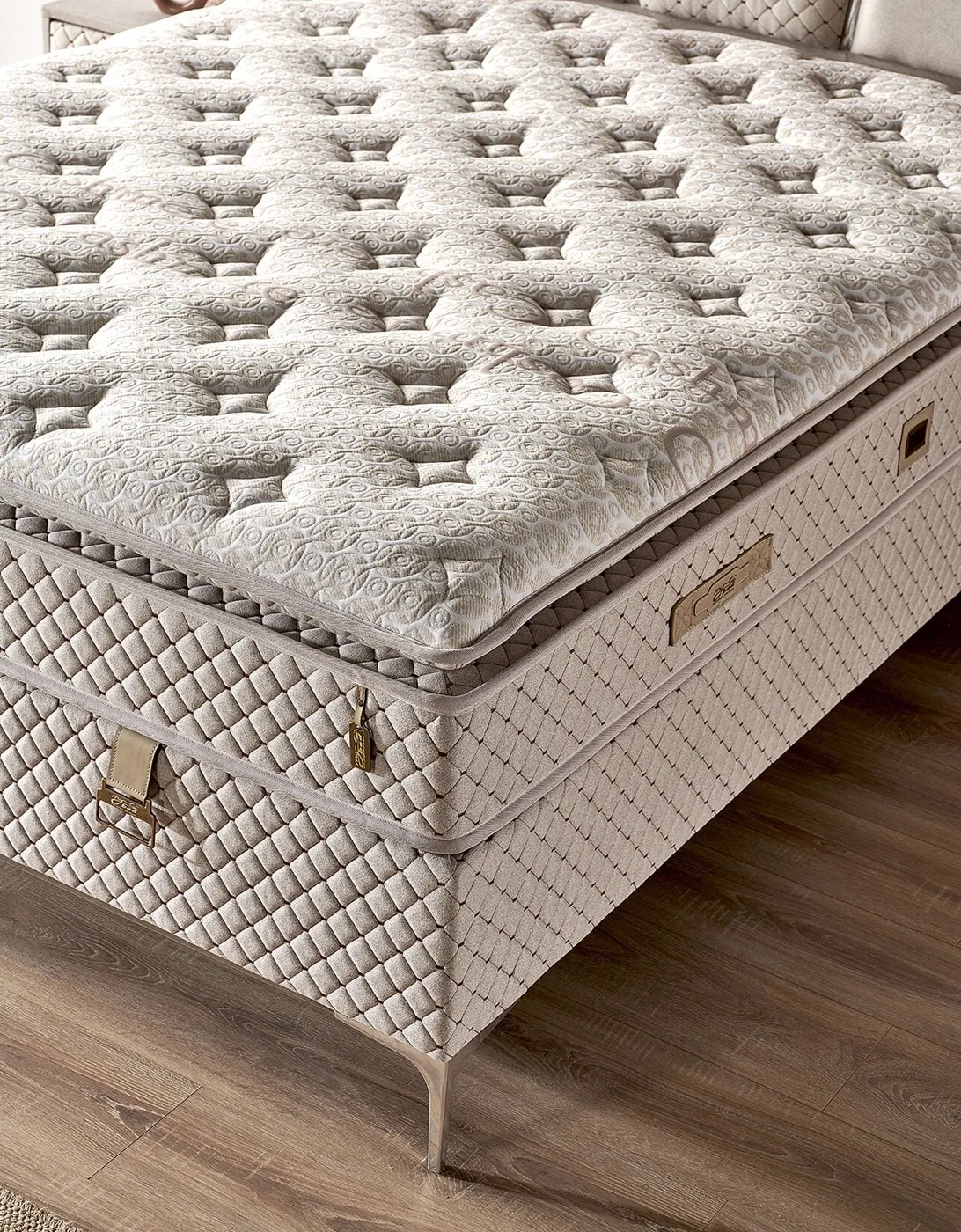 Trend 150x200 Double Mattress, Divan Base, and Headboard Set