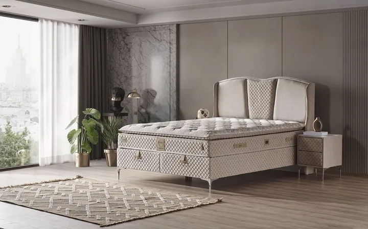 Trend 160x200 Double Mattress, Divan Base, Headboard Set