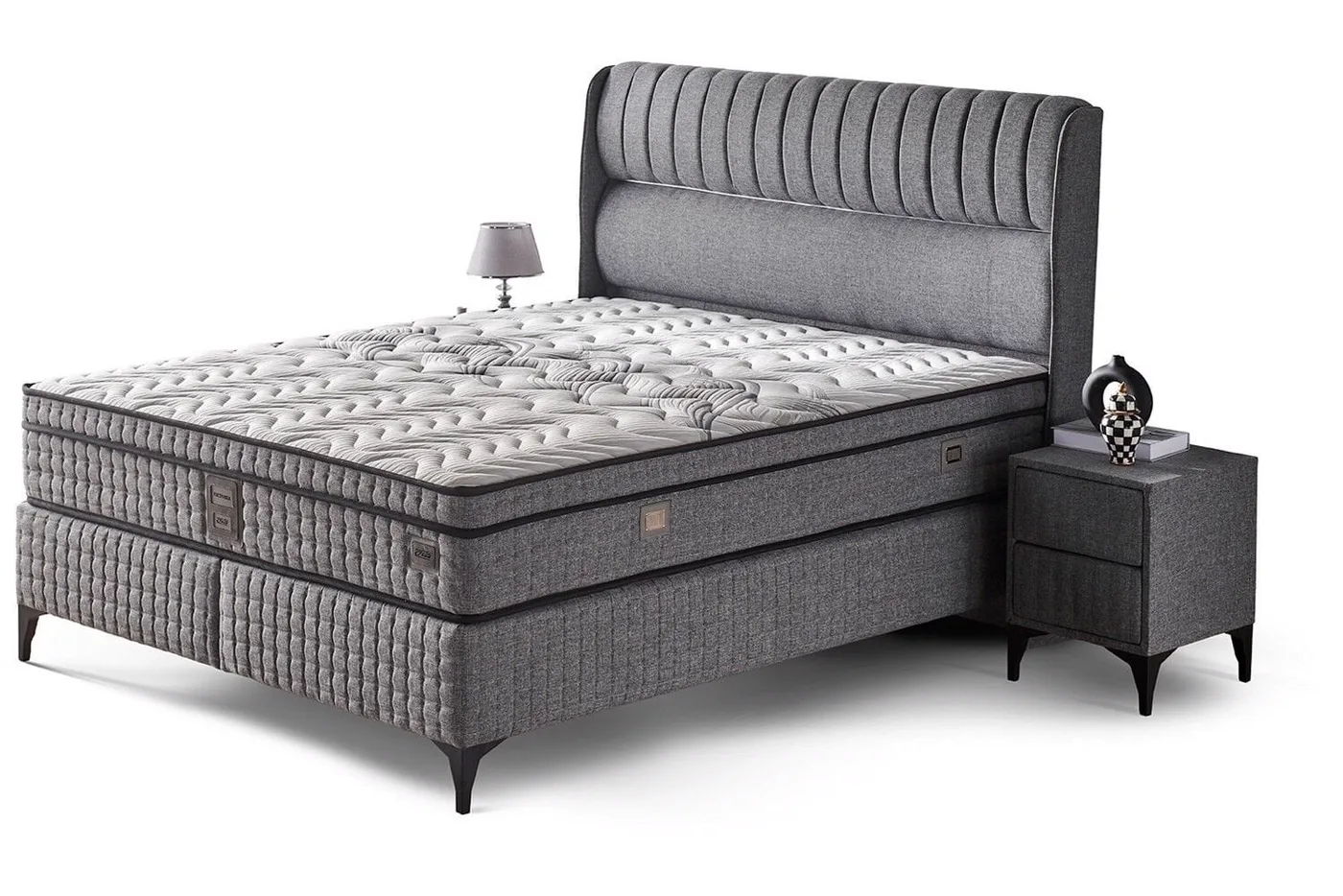 Victoria 150x200 Double Mattress, Divan Base, Headboard Set