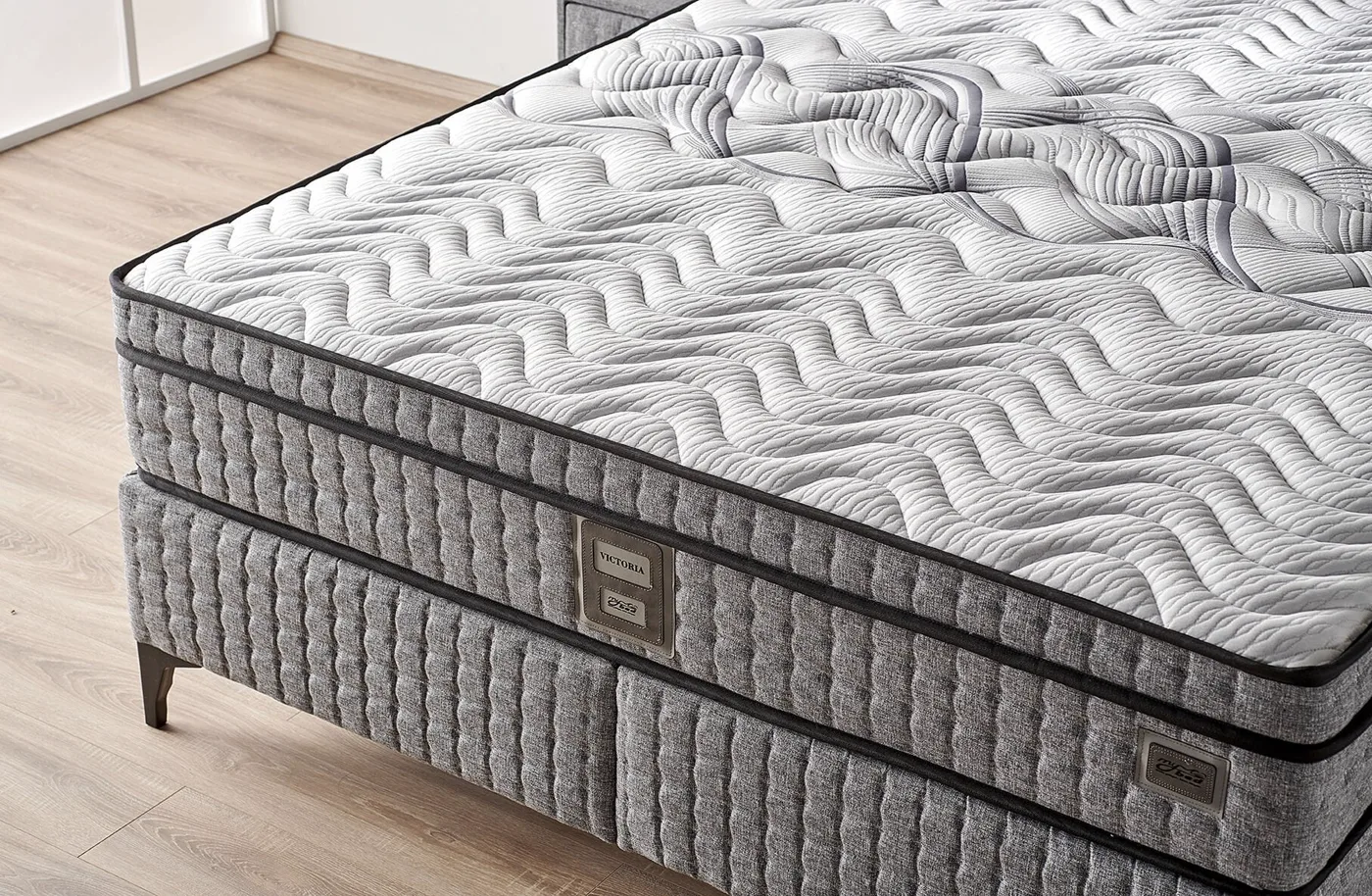 Victoria 150x200 Double Mattress, Divan Base, Headboard Set