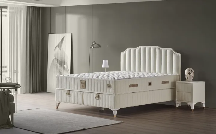 Safir 150x200 Double Mattress, Divan Base, Headboard Set