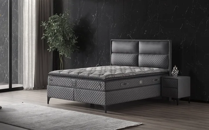 Royal 140x190 ensemble matelas 2 places, sommier et tête de lit