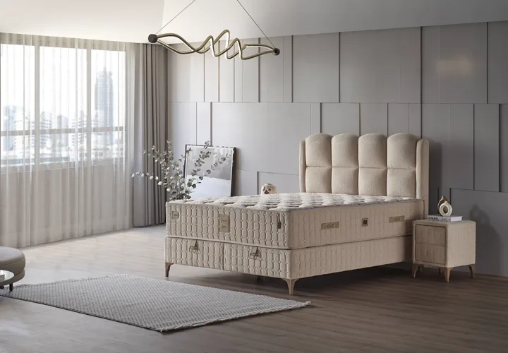 Milano 150x200 Çift Kişilik Yatak, Baza, Başlık Seti
