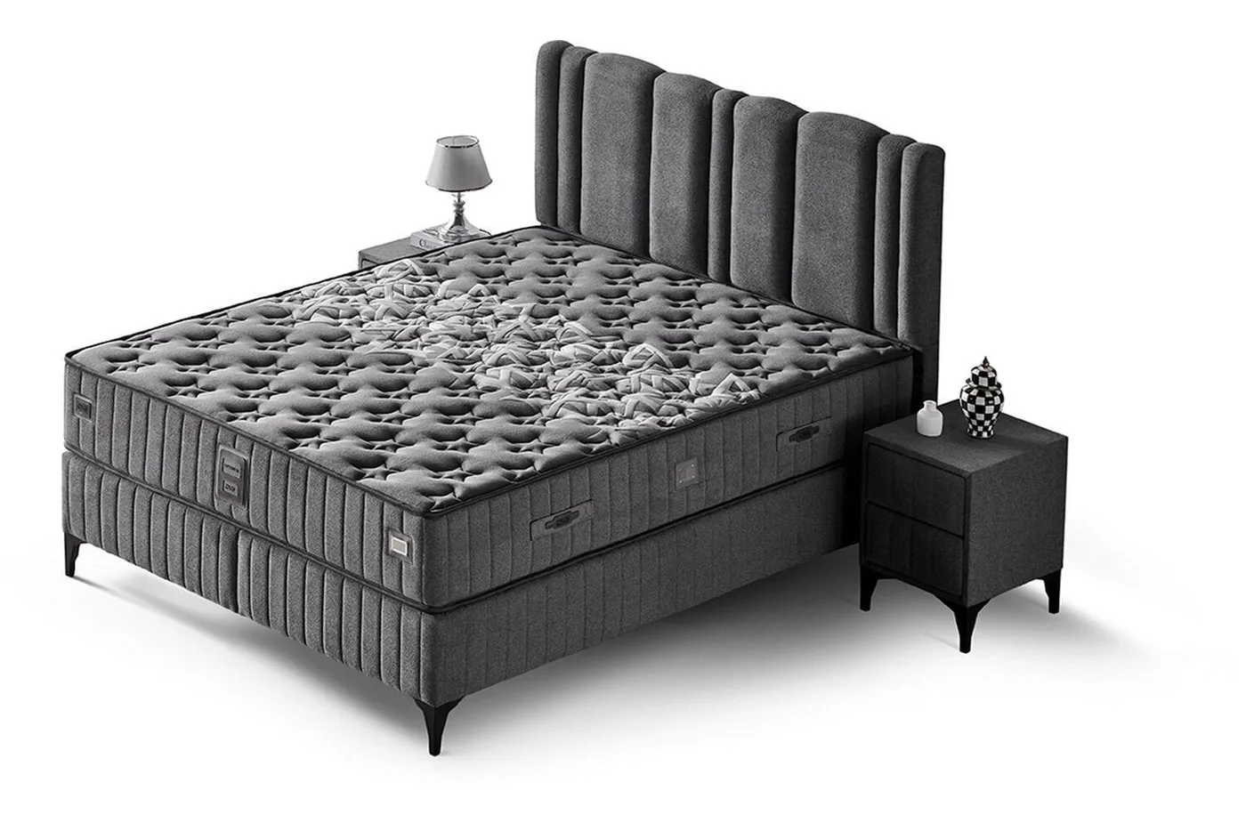 Optimum 150x200 Double Mattress, Divan Base, Headboard Set