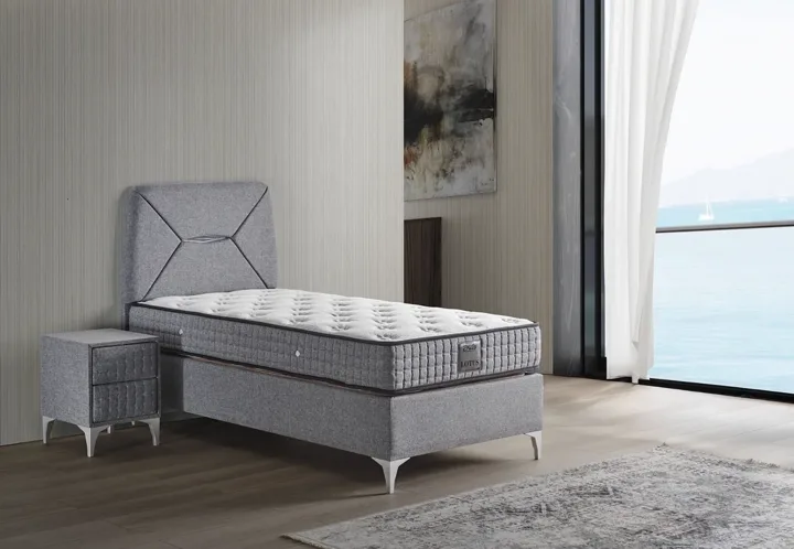 Lotus 90x190 Single Mattress, Divan Base, Headboard Set