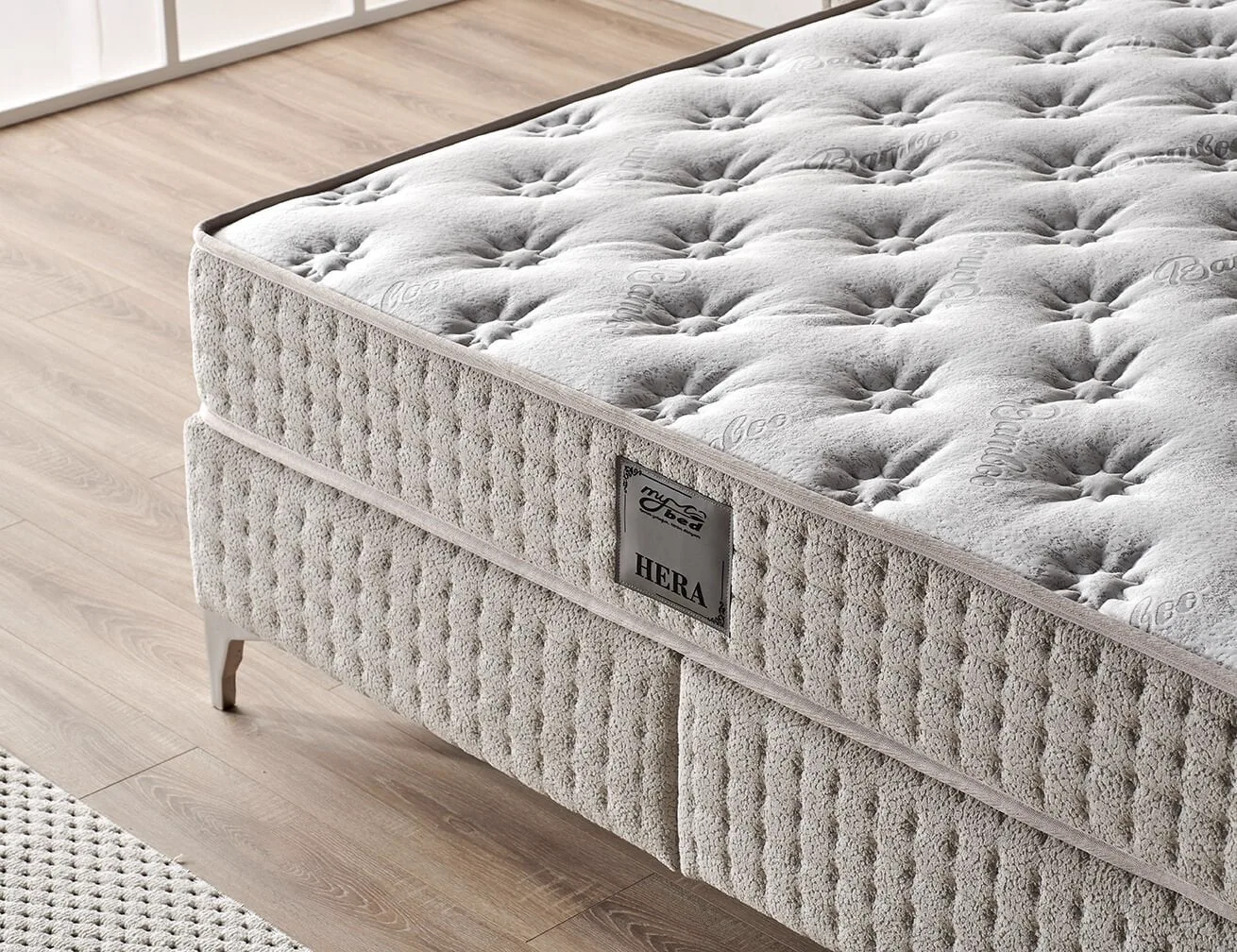 Hera 120x200 Single Mattress, Divan Base, Headboard Set