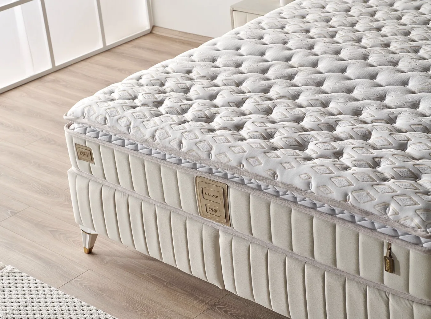 Elegance 100x200 Single Mattress, Divan Base, Headboard Set