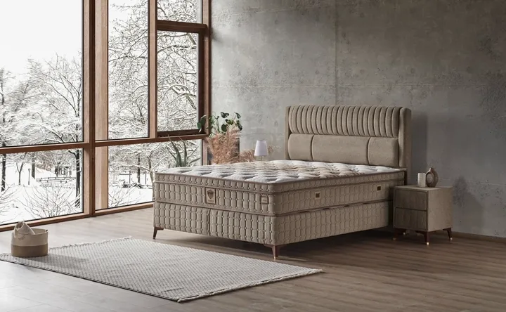 Diana 160x200 Double Mattress, Divan Base, and Headboard Set