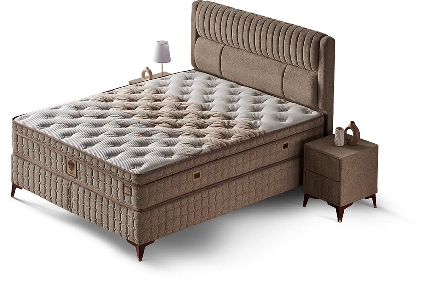 Diana 160x200 Double Mattress, Divan Base, and Headboard Set