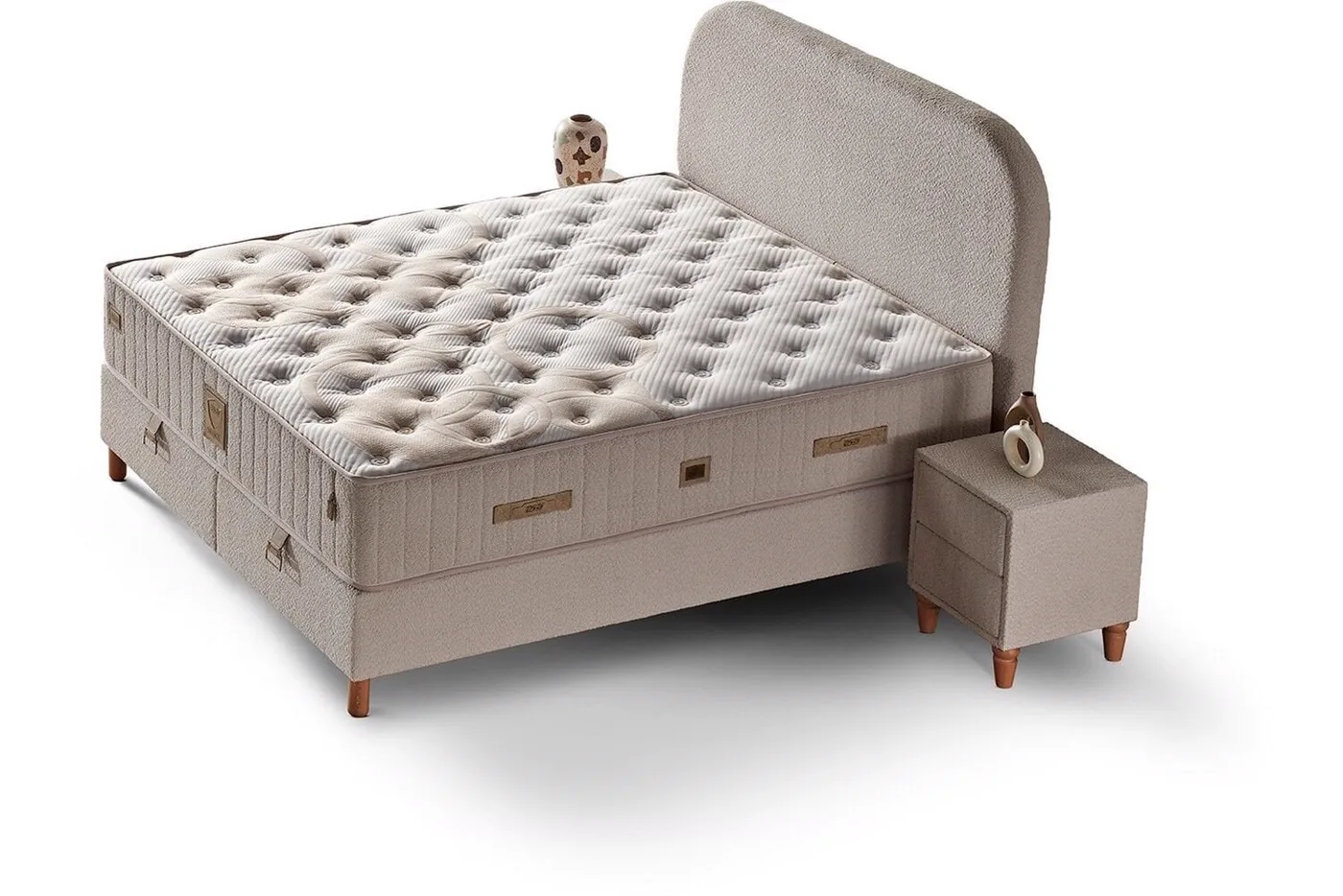 Bianca 150x200 Double Mattress, Divan Base, Headboard Set