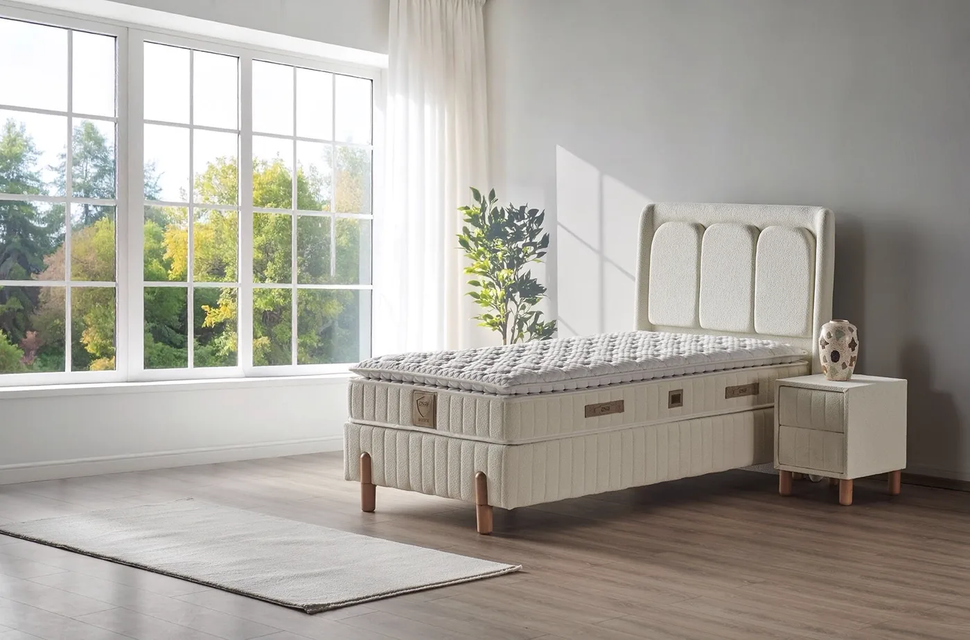 Bohem 120x200 Single Mattress, Divan Base, Headboard Set