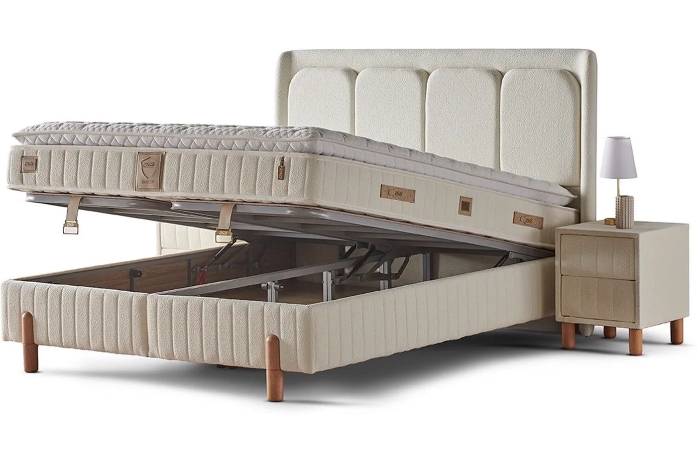 Bohem 150x200 ensemble matelas 2 places, sommier et tête de lit