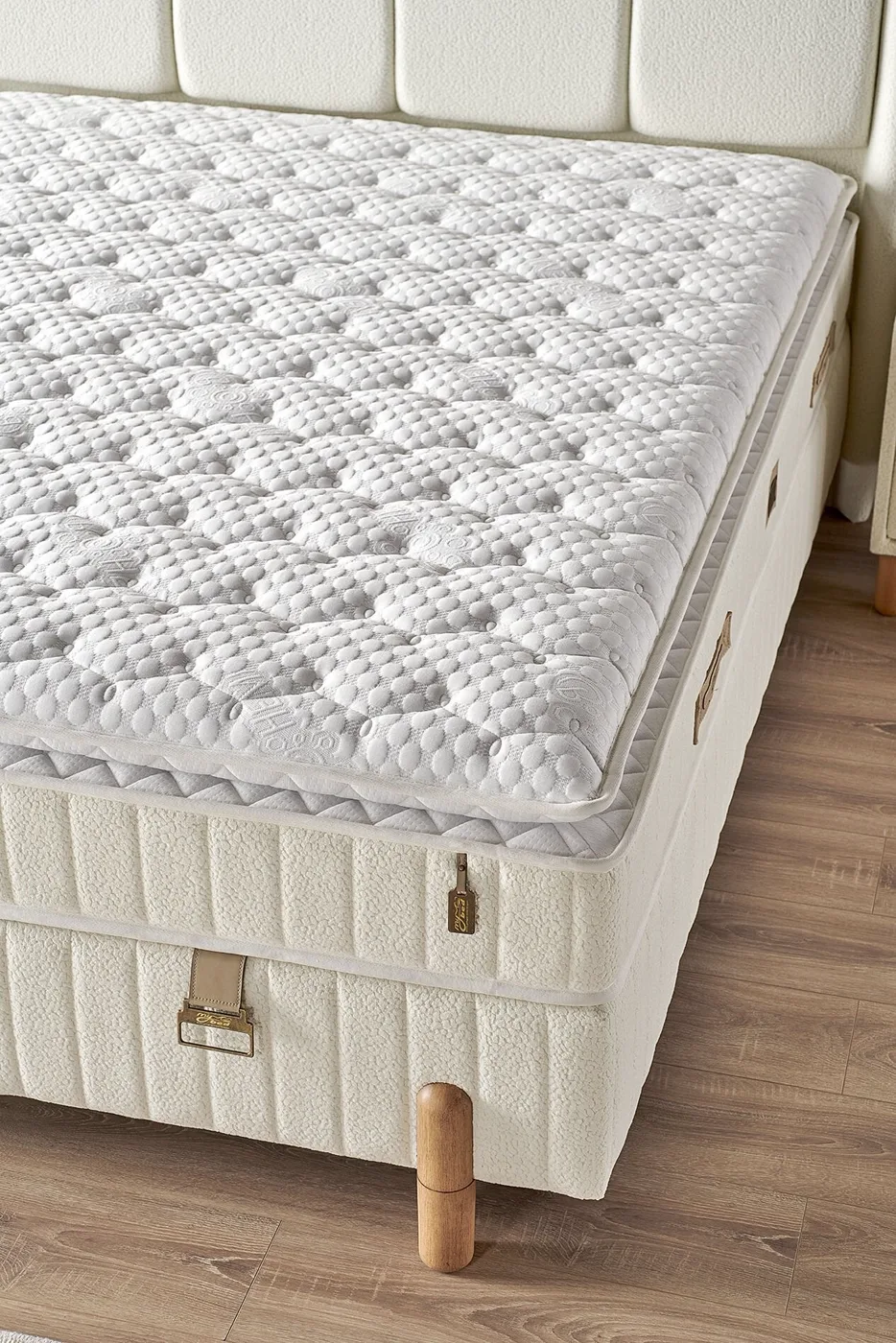 Bohem 150x200 ensemble matelas 2 places, sommier et tête de lit