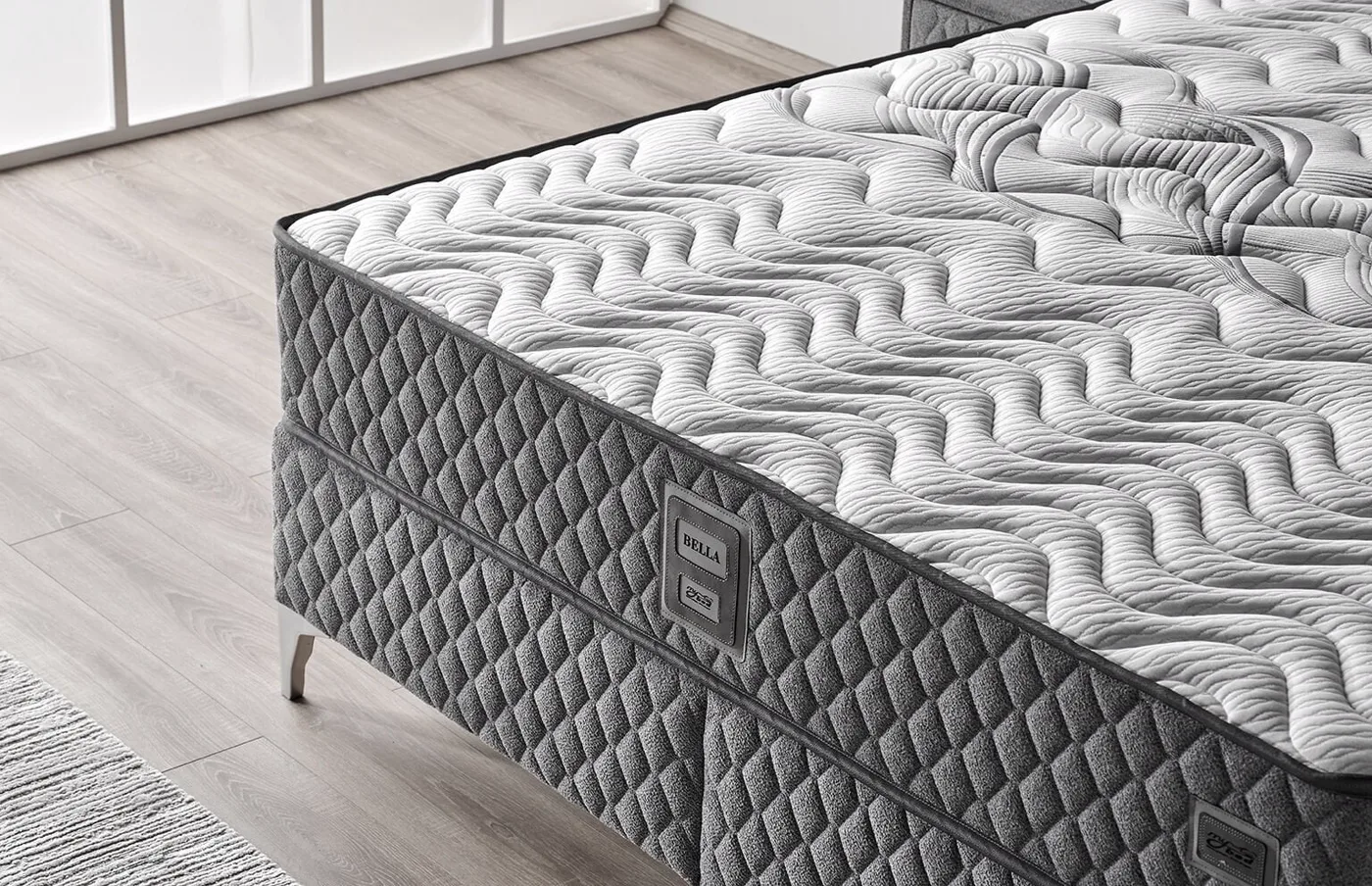 Bella 140x190 Double Mattress, Divan Base, Headboard Set