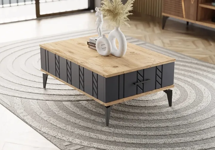 Konak Anthracite-Atlantic Pine Coffee Table TN0523