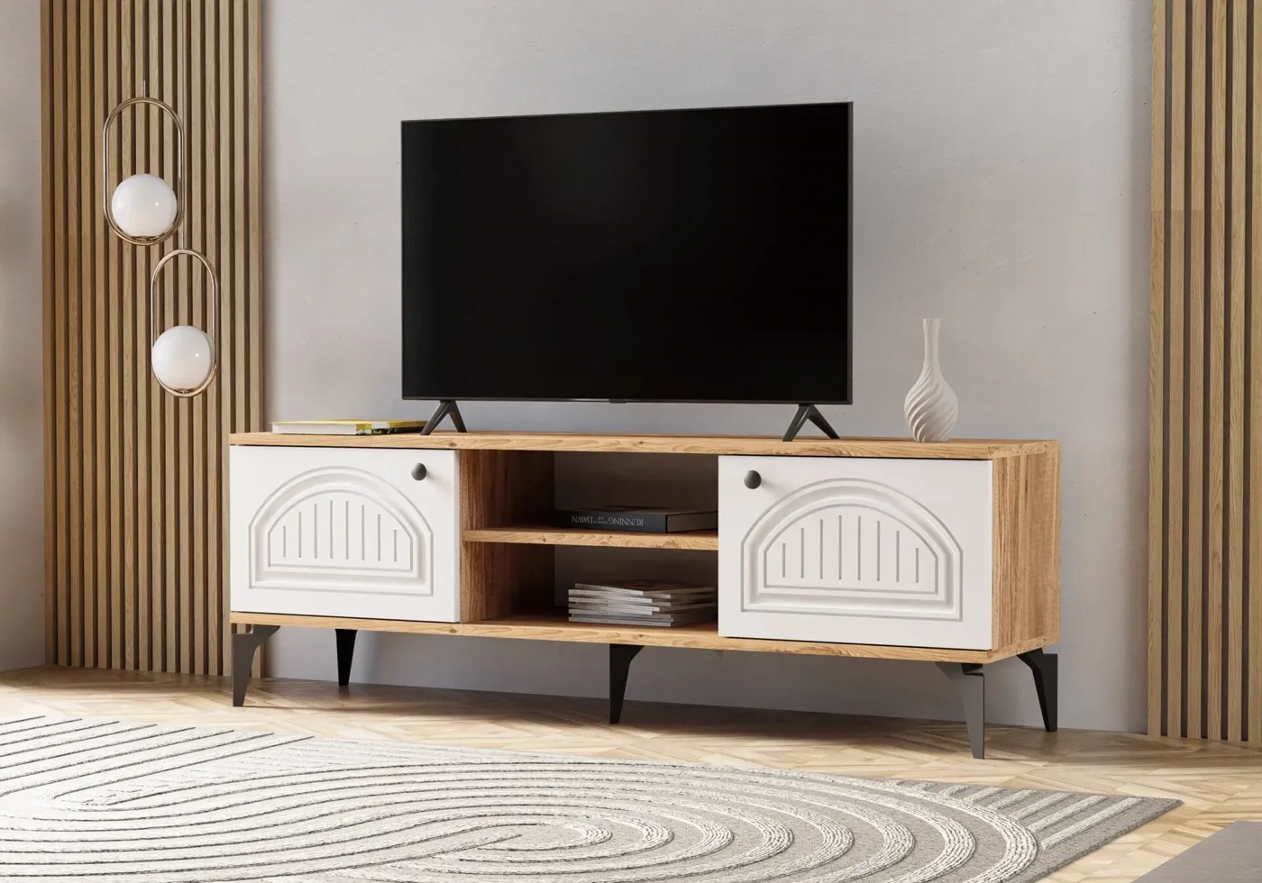 Bohemian Atlantic Pine-White TV Unit TN0328