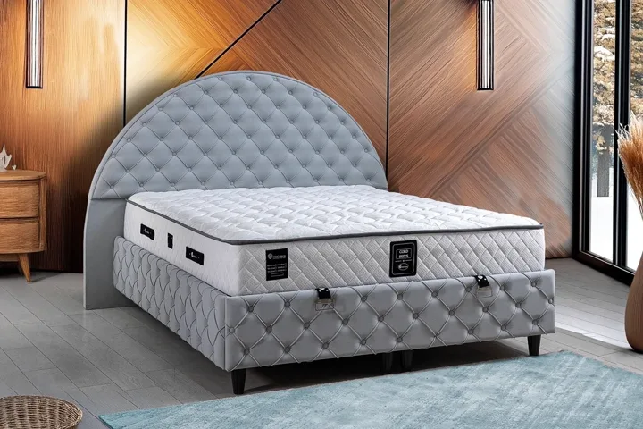 Cold Bed 140x190 Double Mattress, Divan Base & Headboard Set PV1412