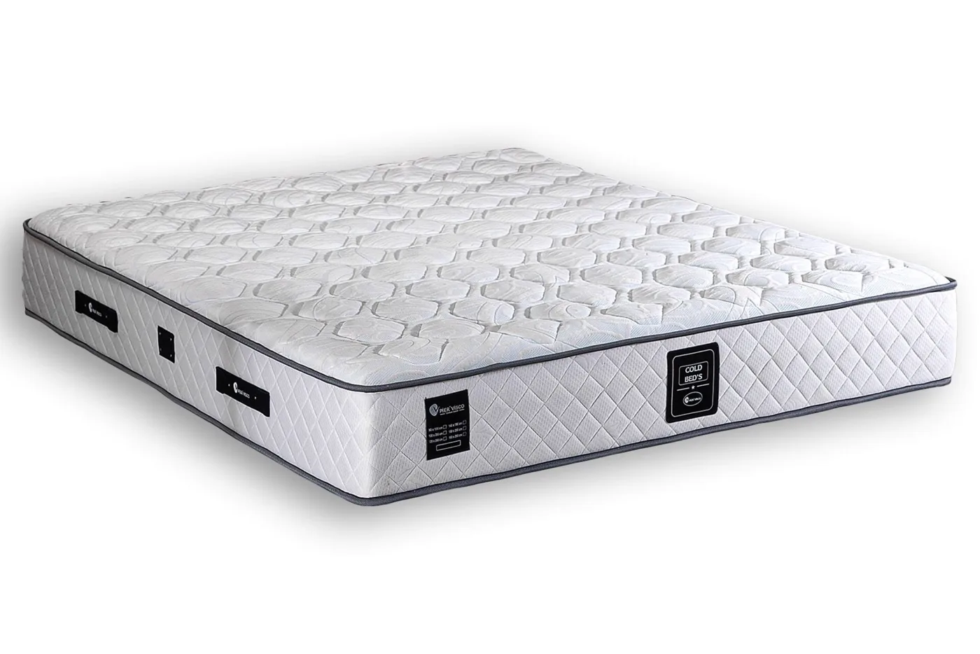 Cold Bed 140x190 Double Mattress, Divan Base & Headboard Set PV1412