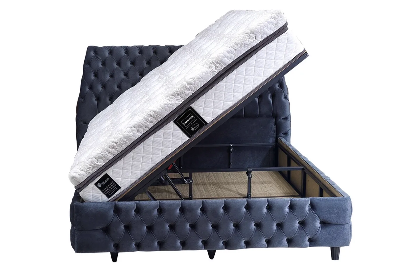 Diamond 150x200 Double Mattress, Divan Base & Headboard Set PV1411