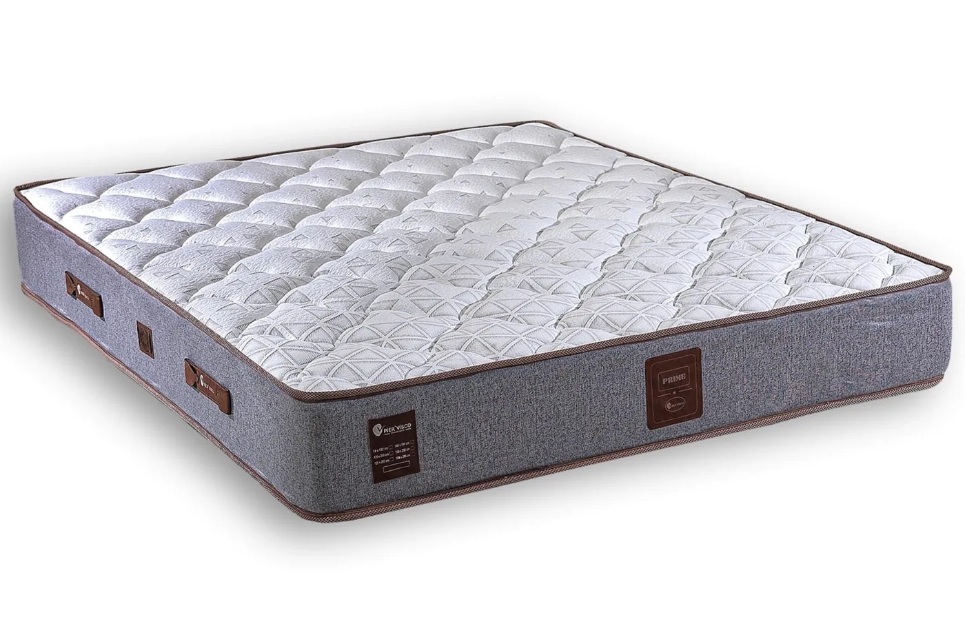 Pier 200x200 Double Mattress, Divan Base & Headboard Set PV1406