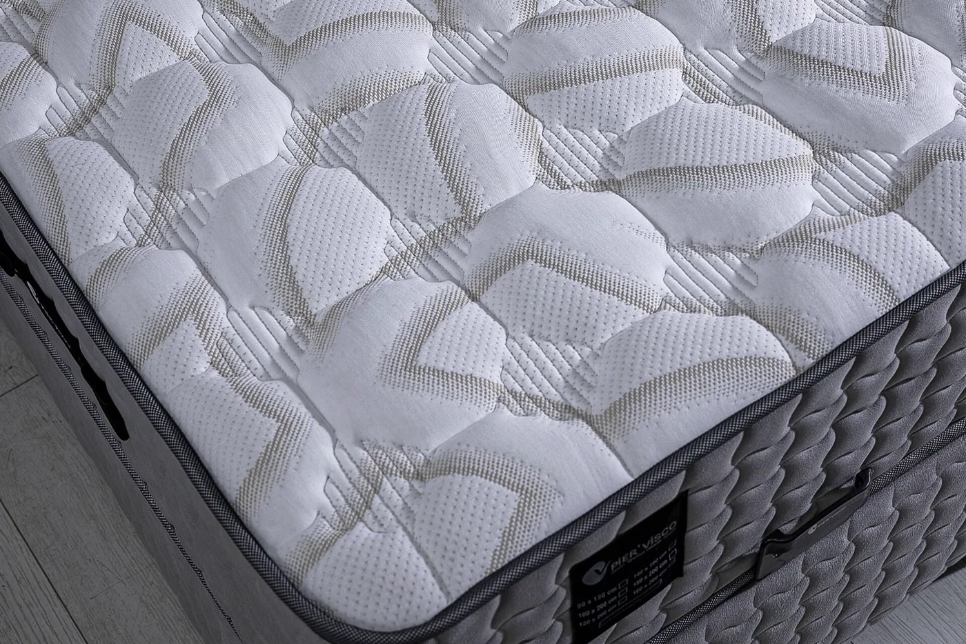 Gold Visco 120x200 Single Mattress, Divan Base & Headboard Set PV1407