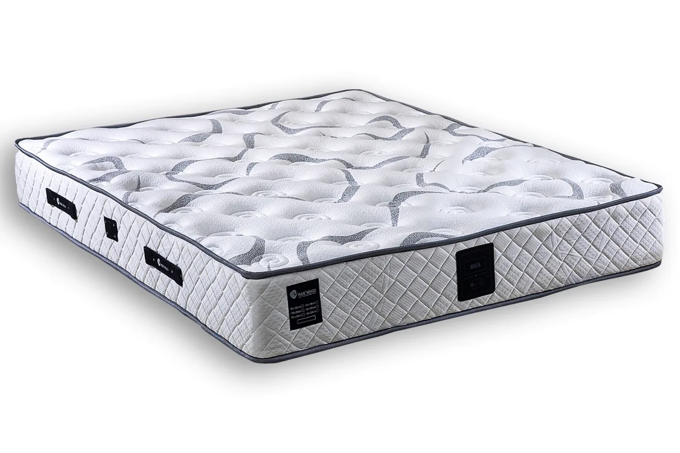 Dia 150x200 Double Mattress, Divan Base & Headboard Set PV1403