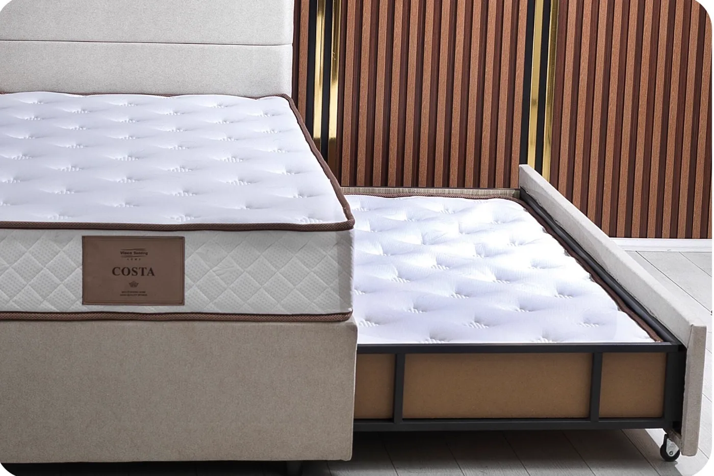 Pepe 120x200 Single Guest Bed Divan Base PV1116