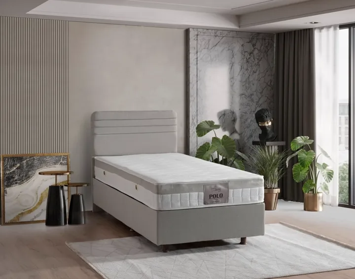 Polo Grey 90x190 Single Divan Base MBL1225