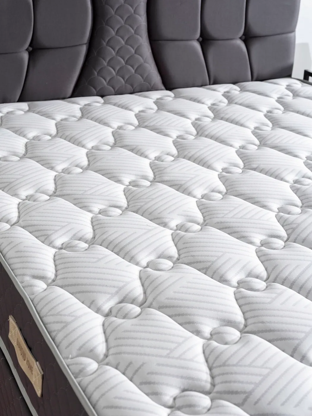 Kiamond Anthracite 150x200 Double Mattress, Divan Base & Headboard Set MBL1020