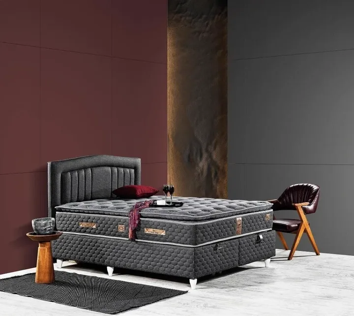 Kayra 160X200 Double Mattress, Divan base, Headboard Set EY2010