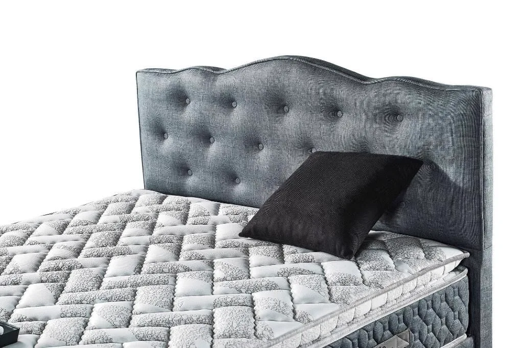 Button 160X200 Double Mattress, Divan Base, Headboard Set EY2009