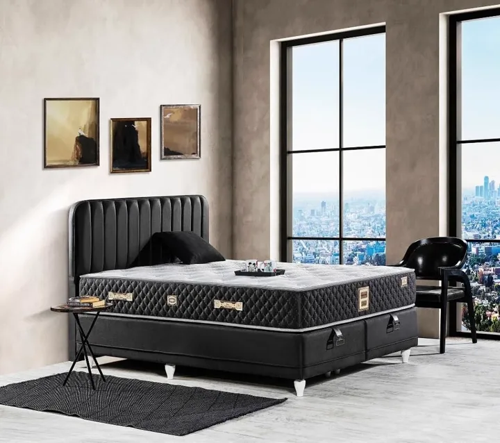 Borjan 90X190 Single Mattress, Divan Base, Headboard Set EY2008