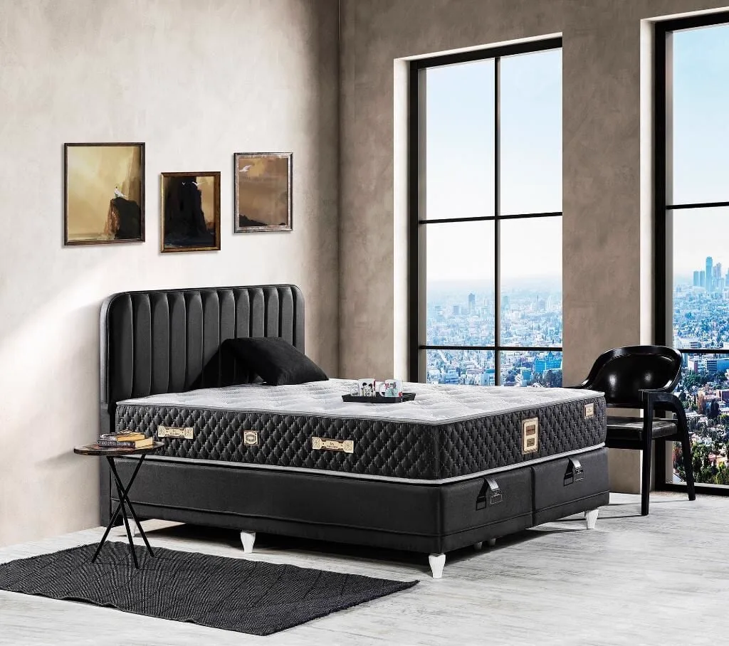 Borjan 90X190 Single Mattress, Divan Base, Headboard Set EY2008