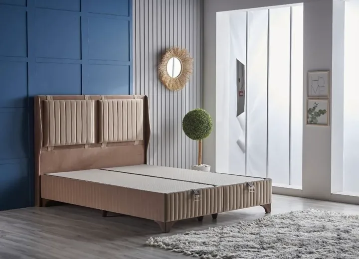 Therapy XL Mink 100x200 Single Divan Base, Headboard Set CB2424