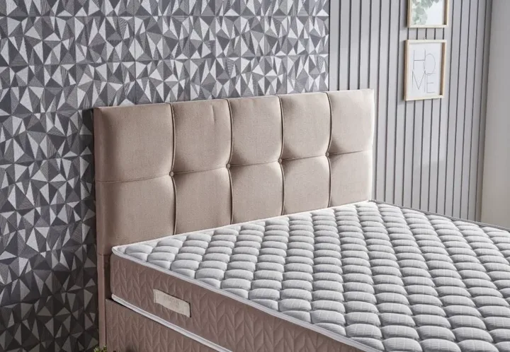 Vega Mink 120 cm Single Divan Base Headboard CB2327