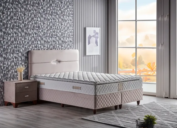 Loft 180x200 Double Mattress, Divan Base, Headboard Set CB2011