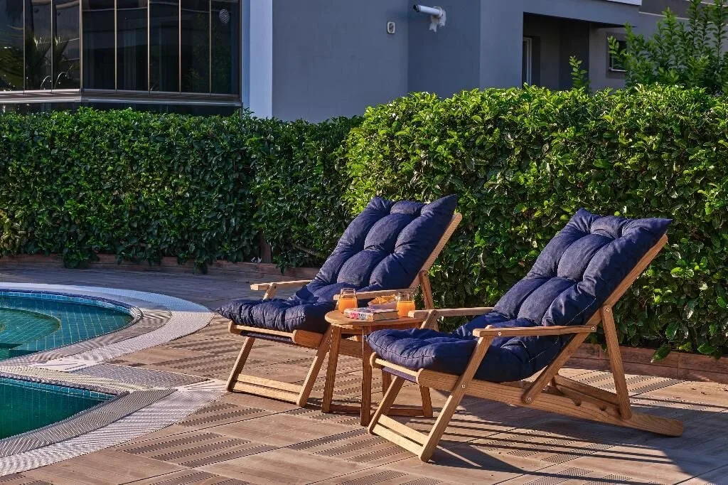 Angel Wooden Sun Lounger & Table Set ROY008