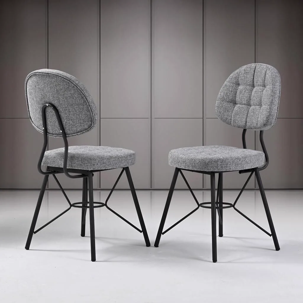 Zen Black Marble Table & Gozde Black Chair Set HDR1264