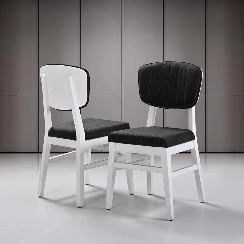 Manolya White Table & Manolya White Chair Set HDR1238