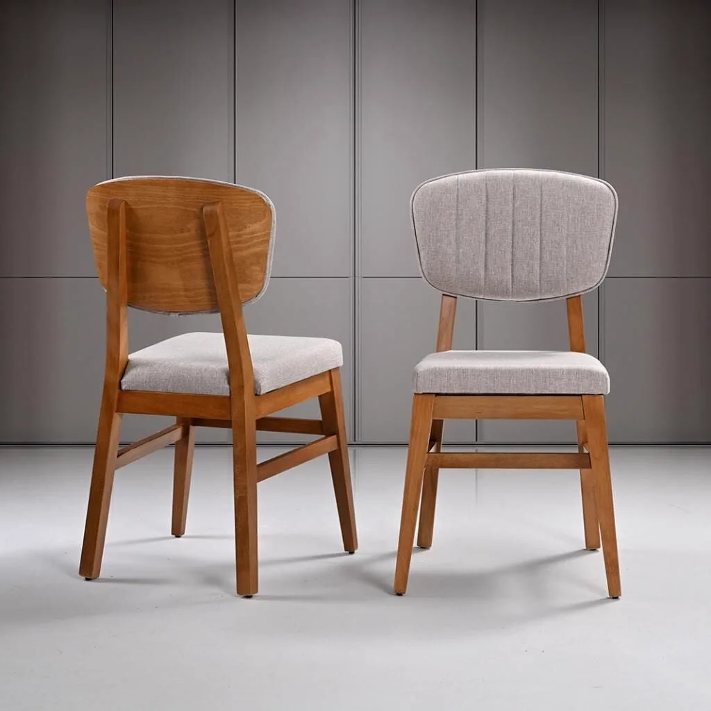 Manolya Walnut Table & Manolya Walnut Chair Set HDR1237