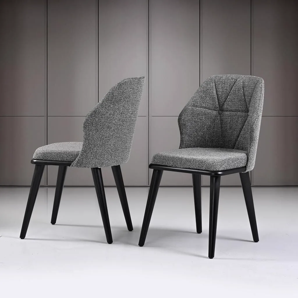 Ensemble table Avangard noire, chaises Buse et banc Ruya HDR1218