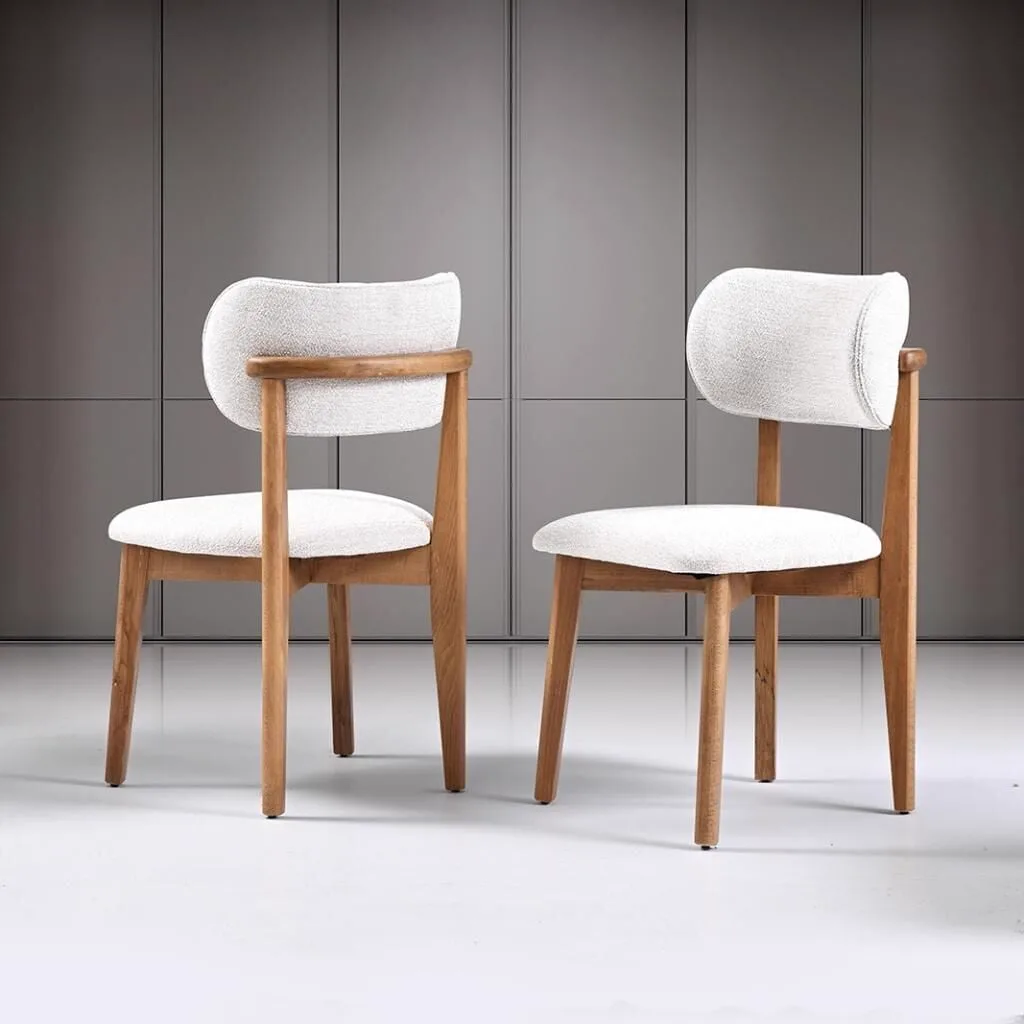 Mantar Walnut Round Table & Atlas Walnut Chair Set HDR1201