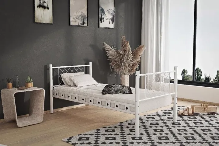 Metis Metal Bedstead 90x190 ARM164 White