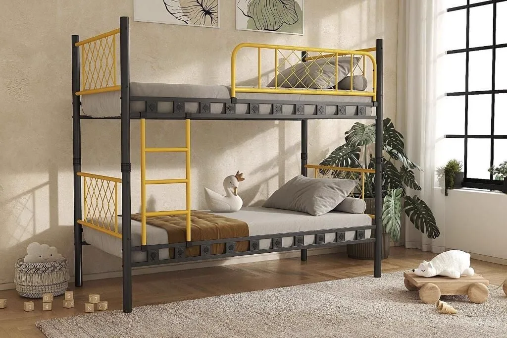 Metis Bunk Bed 90x190 ARM047 Yellow-Black