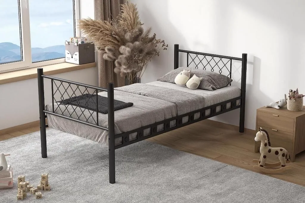 Metis Metal Bedstead 90x190 ARM164 Black