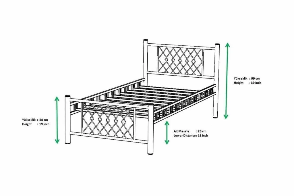 Metis Metal Bedstead 90x190 ARM164 Black