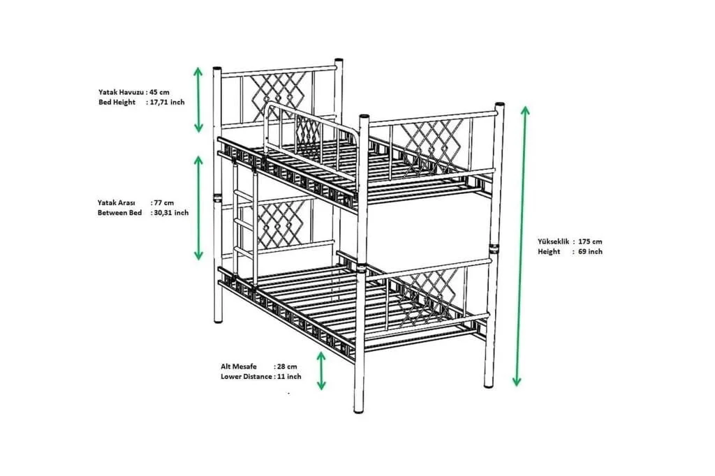 Metis Bunk Bed 90x190 ARM047 White