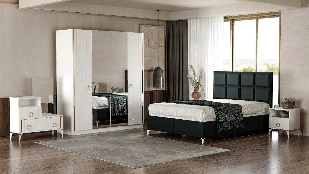 Yildiz 180 White Bedroom Set TN1110