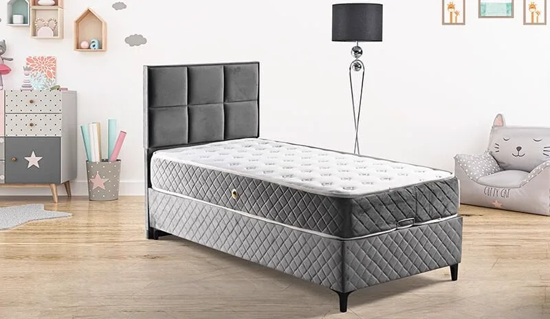 Solid Set 90’lık Antrasit Yatak Baza Başlık Seti TN1523