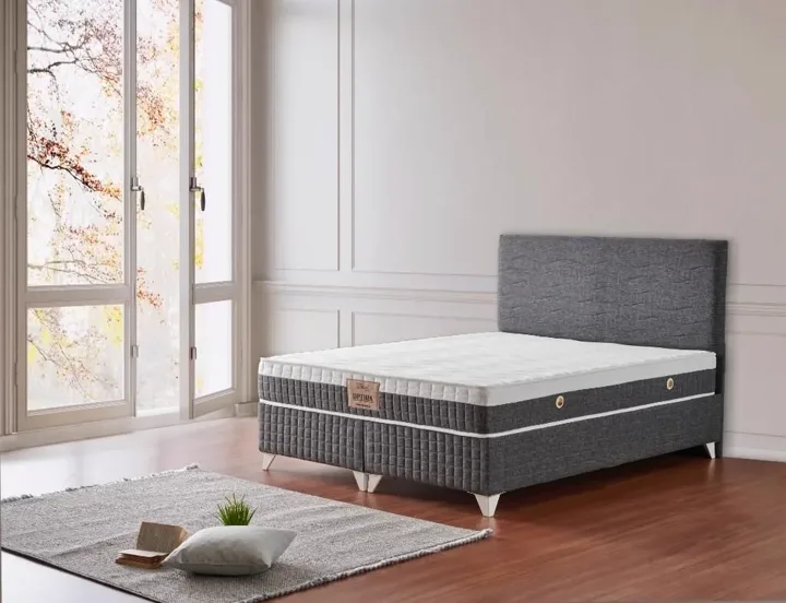 Optima 140x200 Double Divan Base & Headboard Set MBL1416